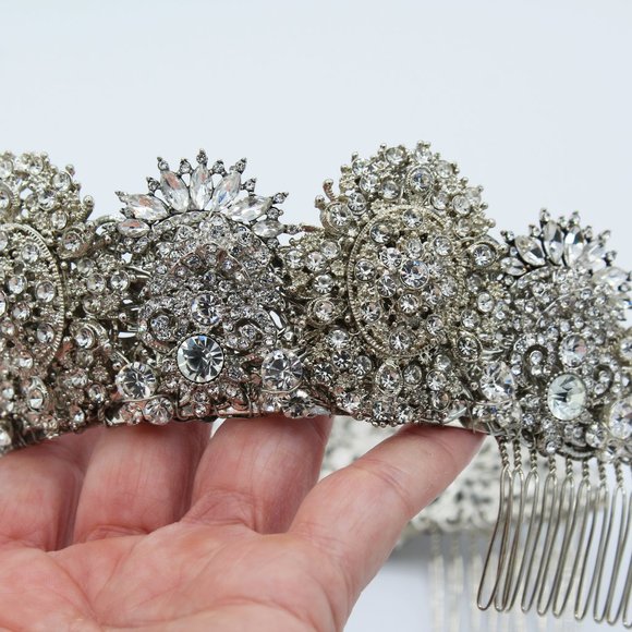 Handmade Couture Bridal Crown - Perfect Condition - Picture 5 of 5